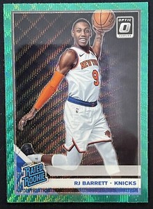 RJ Barrett 2019 Donruss Optic #178 Green Wave Prizm Rated Rookie