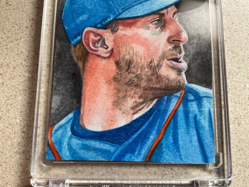 Max Scherzer 2022 Topps Gallery Sketch Original art card 1/1 RARE METS - Picture 8 of 9