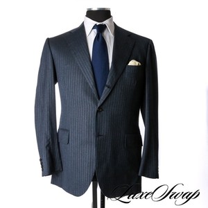 LNWOT-Despos-Bespoke-Barbera-Lesser-Blue-Grey-Herringbone-Pinstripe-Suit-NR-A1P