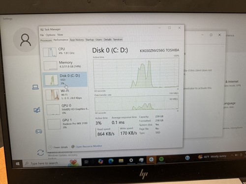 HP ZBook 14u 14" Laptop intel core i5 256 gb SSD nvme M.2 32GB RAM *Grade C* - Picture 6 of 12