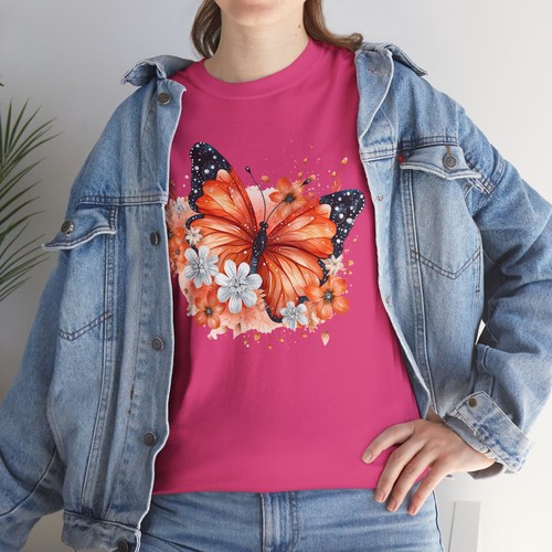 Butterfly Graphic Tee Women’s Aesthetic Oversized T-Shirt Trendy Retro Cute - Picture 64 of 85