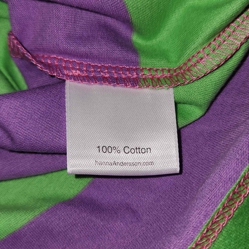NWT Hanna Andersson Girls Green Purple Opposite Stripe Tank Top 130 8 - Picture 3 of 3