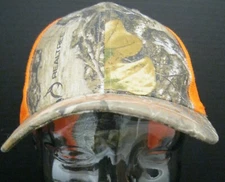REALTREE  BASEBALL CAP HAT BROWN CAMO WITH  ORANGE MESH BACK   ZEEK    OUTFITTER