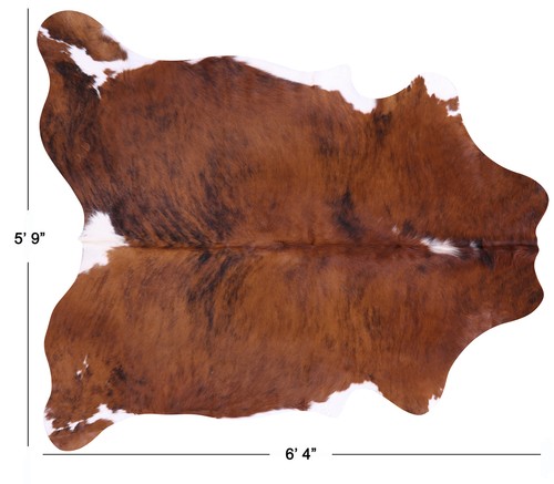 Tappeto in pelle bovina naturale 6' 4"" X 5' 9"" - C2341 - Foto 2 di 6