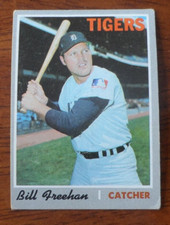 1970 TOPPS BASEBALL #335 BILL FREEHAN DETROIT TIGERS VG B-8