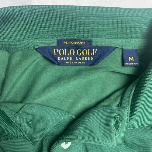 Ralph Lauren Shirt Mens Medium Solid Green Golf Performance Polo Short Sleeve - Picture 2 of 8