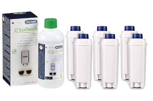6 Filtres à Eau Aqualogis Pour Machine à Café Delonghi DLSC002 / SER3017 / EcoDecalk