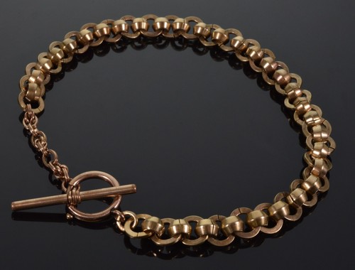 COLLAR DE CADENA DE RELOJ VICTORIANO GF PESADO DE LUJO CIERRE DE PERNO GRANDE C.1890 - Imagen 2 de 3