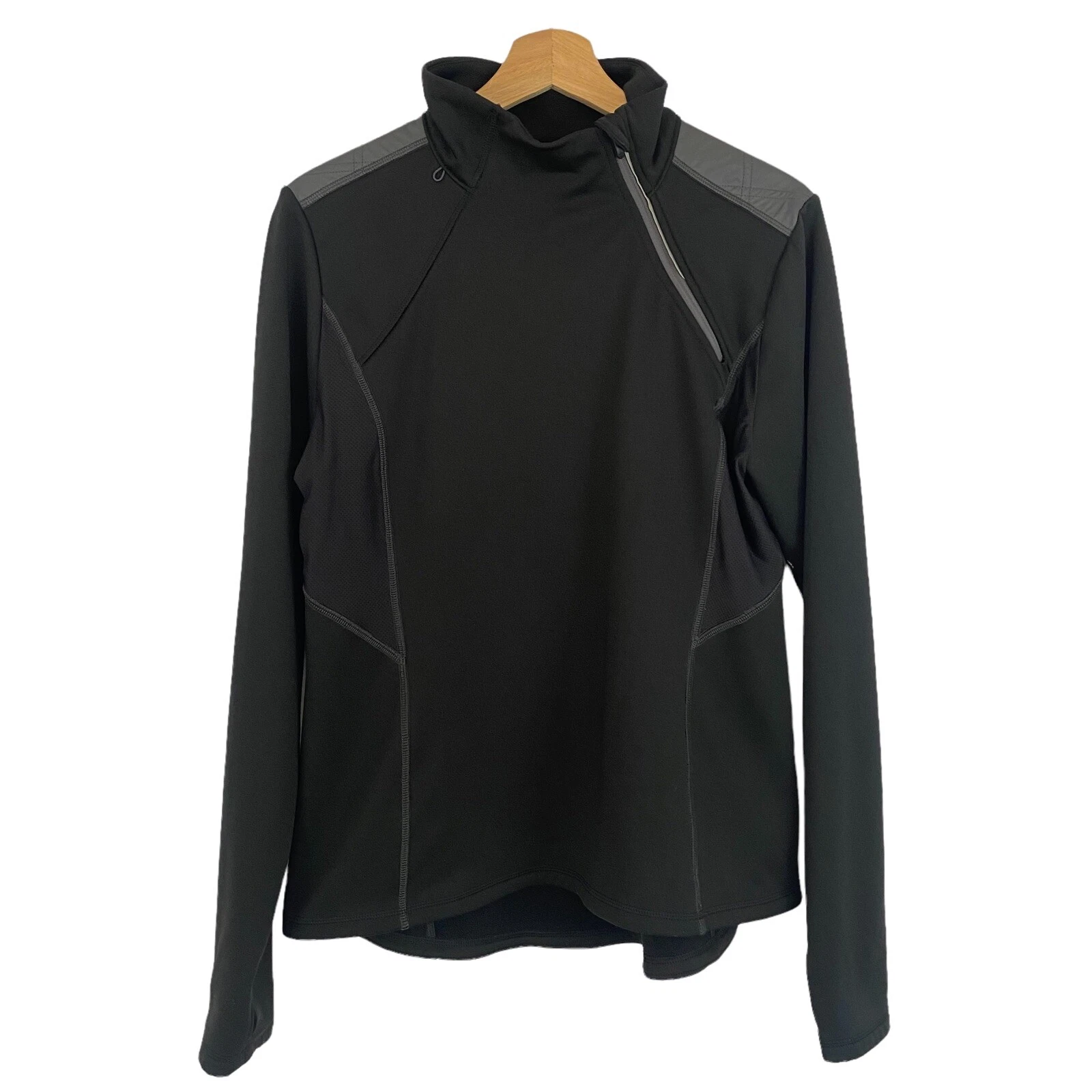 lole athletic long sleeve zip at collar side jacket