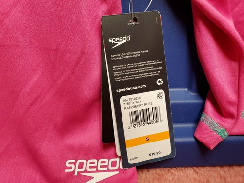 Speedo UV Long Sleeve Swim Shirt Girls' S Size 12 - 18 Months UV 50+ NWT *$20 - Picture 4 of 8