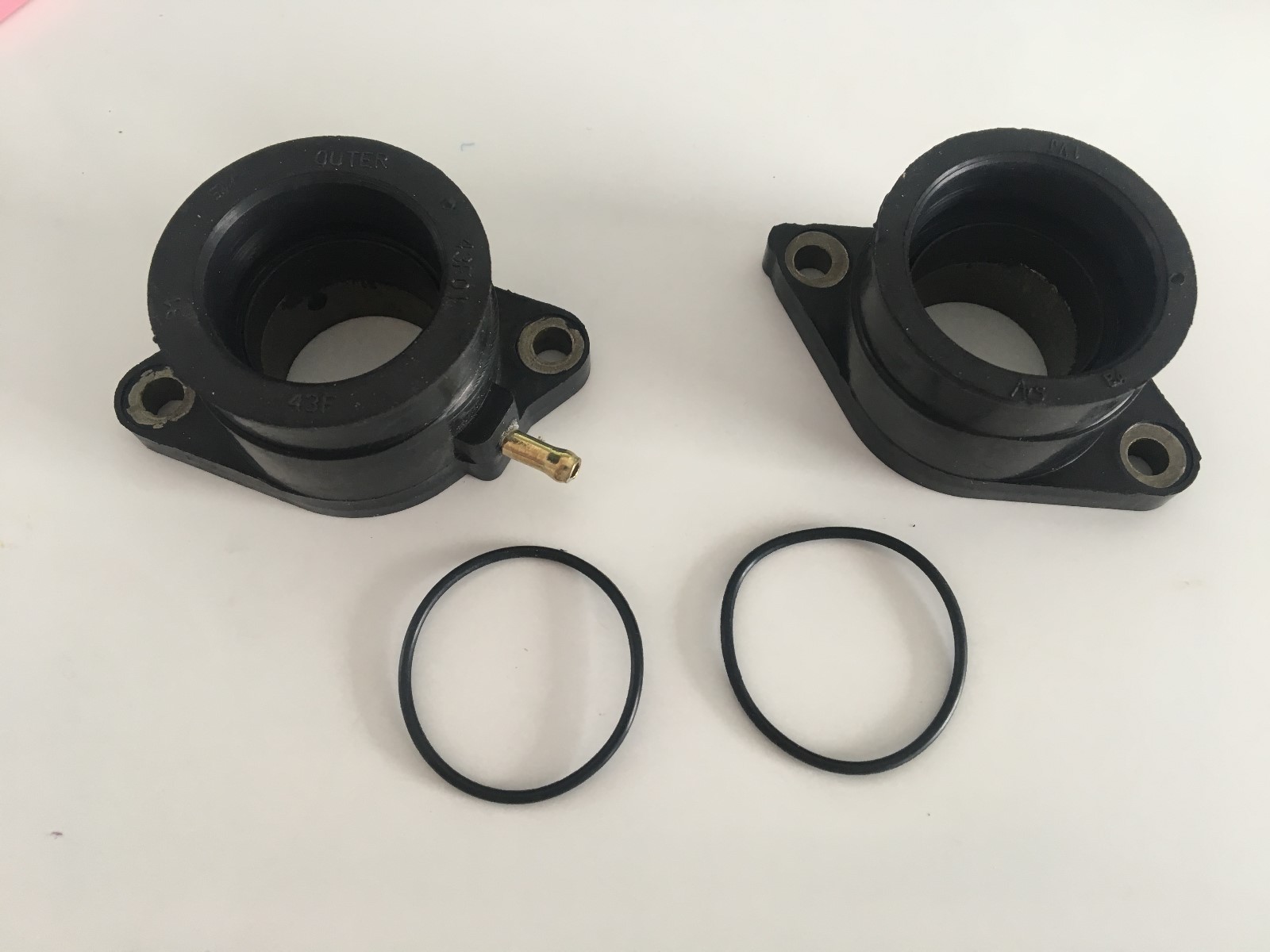 Kit 2 pipes d'admission neuves pour moto Yamaha XT 600 et TT 600