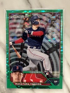 2023 Topps Chrome Masataka Yoshida #167 Green Sonar Refractor RC /99 Red Sox