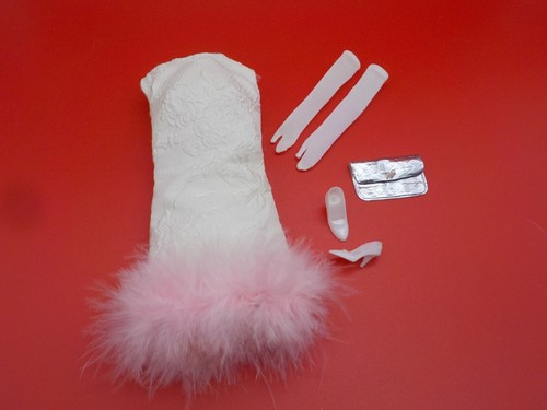 Japanese Exclusive Vintage Barbie Fashion 2630 Repro 1968 Dress ,Gloves ,Shoes +