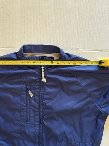 Sperry Top Sider Men's SZ Medium Blue Boat Full Zip Rain Coat Windbreaker Jacket - Picture 6 of 14