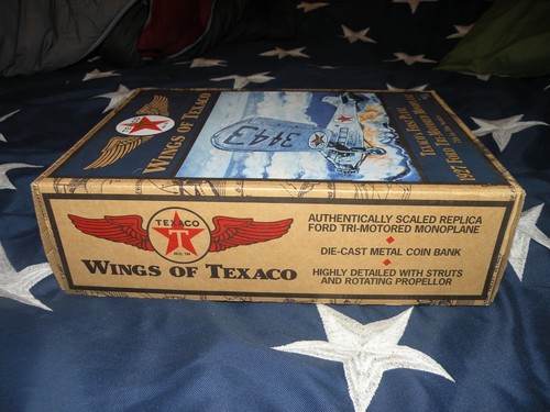 Ertl Wings of Texaco 1927 Ford Tri-Motored Mono Airplane Model Bank 7th Ser. NEW - Picture 3 of 18