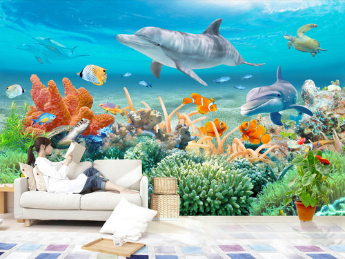 3D Coral Animals 984 Wall Paper Murals Wall Print Wall Wallpaper Mural AU Lemon - Picture 3 of 6