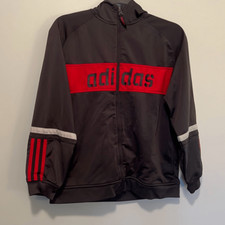 Adidas Unisex Black Full Zip Logo Hooded Sweatshirt