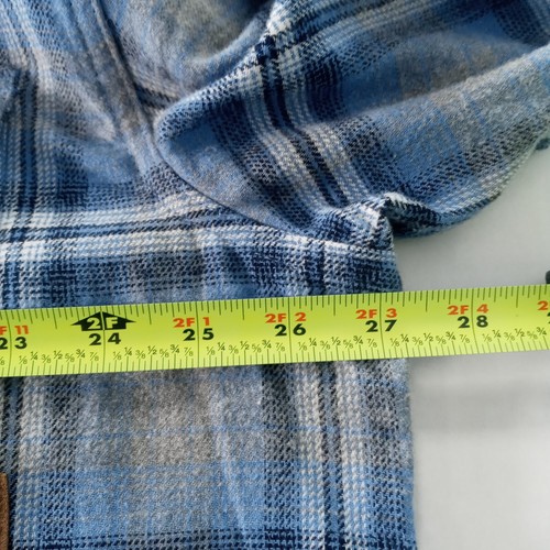 Plaid Flannel Buck Camp Legendary Whitetails Shirt Mens XXL (54) Button Up Blue - Picture 6 of 9