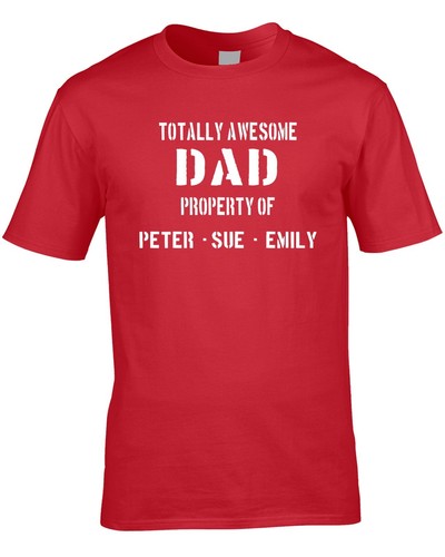 Camiseta PAPÁ Personaliza con tus nombres de elección genial Cumpleaños Día del Padre - Imagen 3 de 4