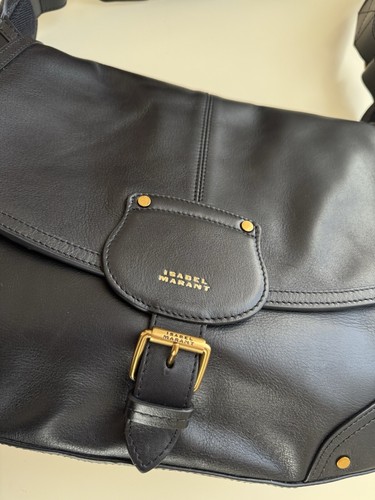 Isabel Marant Sierra Leather Messenger Black Women’s Bag - Picture 9 of 24