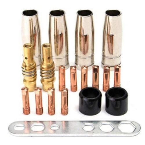 Verschleissteile Set MB15/150 Gasdüse, Düsenstock MIG/MAG Mit 0,8 Stromdüsen Set