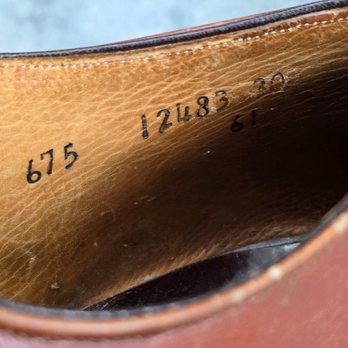Vintage 1960s John McHale Shoes Cap toe Chestnut Caramel Leather Shoe 9.5 - Picture 5 of 16