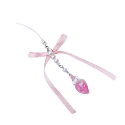 Eye Catching Bowknot Mobile Phone Lanyard Flower Embellishment Keychain Keyring - 第 10/11 張圖片