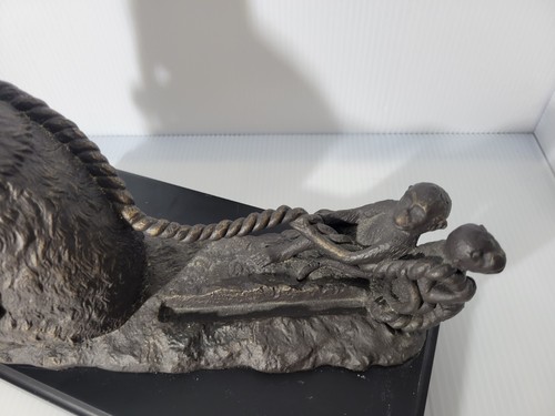 Gusseisen Gorilla Mutter ziehende Affen Visitenkartenhalter schwer ~ Figur Statue - Bild 11 von 17