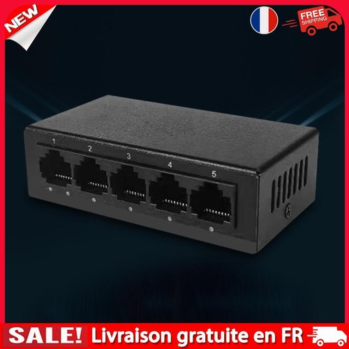 # 5 Ports Gigabit Ethernet Switch Home Network Hub Plastic/Metal Case Plug & Pla