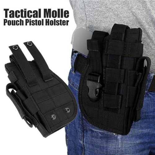 Funda táctica para pistola derecha Molle se adapta a pistola con accesorio láser/luz - Imagen 6 de 12