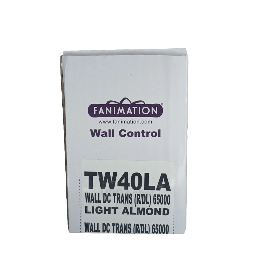 Ventilador reversible Fanimation TW40LA 6 velocidades DC y luz de control de pared luz almendra  Foto 2 de 4