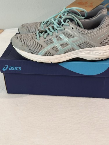 Zapatillas deportivas Asics Gel-Contend 5 para mujer talla 8,5 grises AmpliFoam 1012A231 - Imagen 4 de 8