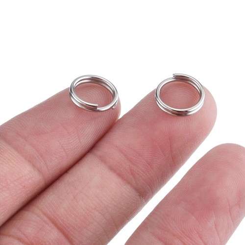100 piezas/juego de llaveros a granel organización de llaves anillos divididos llave círculo pequeño - Imagen 9 de 13