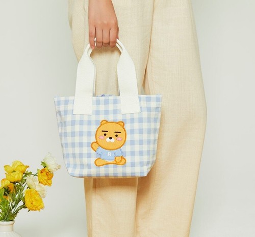 Kakao Friends Check Mini Tote Henkeltasche Ryan Korea Neuware Sendungsverfolgung - Bild 5 von 7