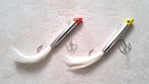 Lote de señuelos Sea Striker 7/8 OZ cromo con cola GOT-CHA con líder de acero inoxidable AFW - Imagen 10 de 23