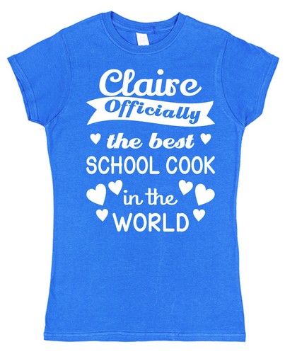 Camiseta de regalo personalizada oficialmente la mejor cocinera escolar para cocinero escolar - Imagen 5 de 11