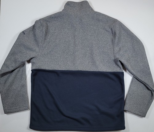 SPYDER Mens Large Half Zip Long Sleeve Pullover Sweater Pocket Gray Blue   - Picture 2 of 6