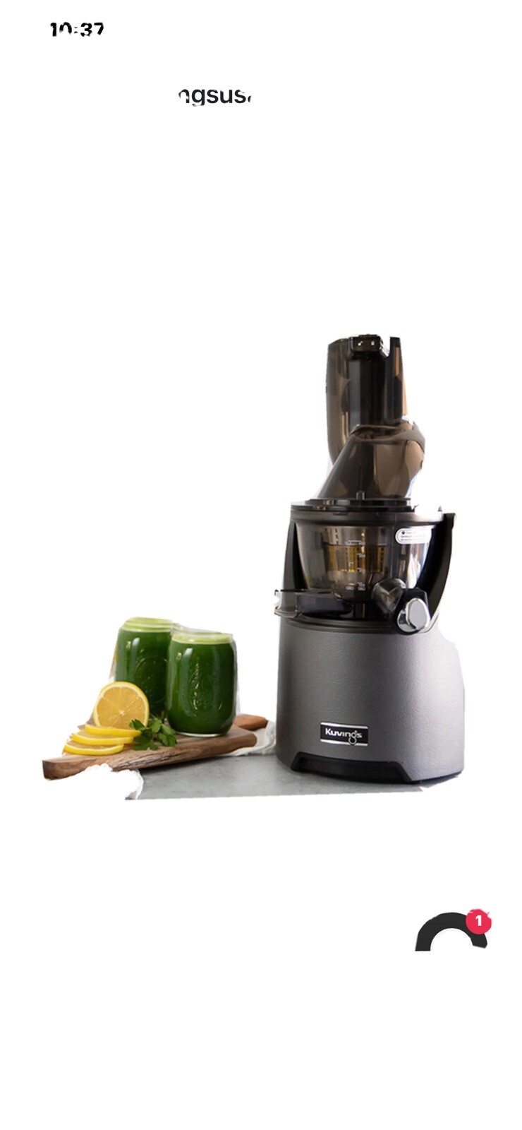 Kuvings Evolution Whole Slow Masticating Juicer - EVO820GM, Silver
