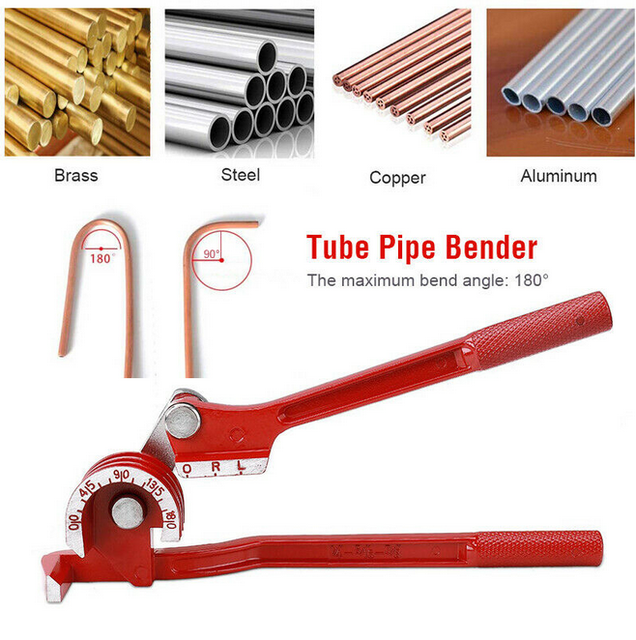 Manual Hand Copper Pipe Bender 1//4” 5//16” 3//8” 1//2” 5//8” Bending Tube Pipes Set