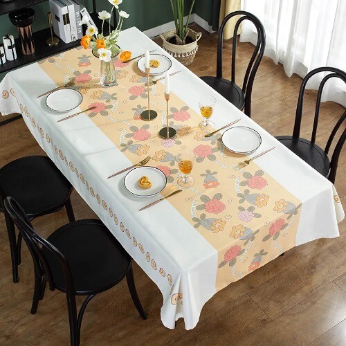 Nordic Art Small Fresh Ins Pastoral Style Waterproof Oil Resistant Tablecloth - Imagen 20 de 41
