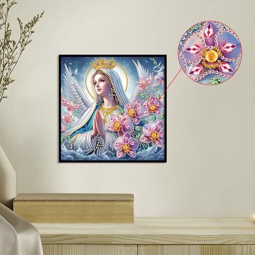 5D DIY Partial Special Shaped Drill Diamond Painting Kit Mary Decoration 30x30cm - Afbeelding 11 van 11