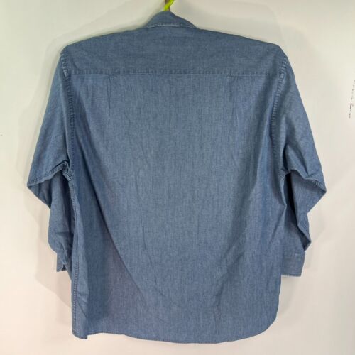 Bobby Jones Golf Denim Shirt Mens Size Medium Blue Pockets Embroidered Button - Picture 4 of 6