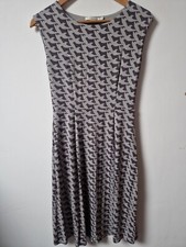 Boden Retro Print Midi Stretchy Dress Size 8 Long