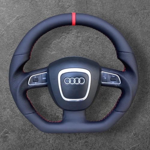 AUDI A3 S3 8P A5 S5 SPORTBACK Q3 Q5 SQ5 CUSTOM MADE FLAT BOTTOM STEERING WHEEL