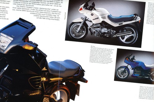 Original Prospekt BMW SPORTTOURER MOTORRAD R110RS K75S K1100RS Broschüre (A406 - Picture 2 of 3
