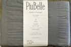 PIUBELLE SHABBY GREY RUCHED STRIPED FULL / QUEEN DUVET SET 3PC PIU BELLE