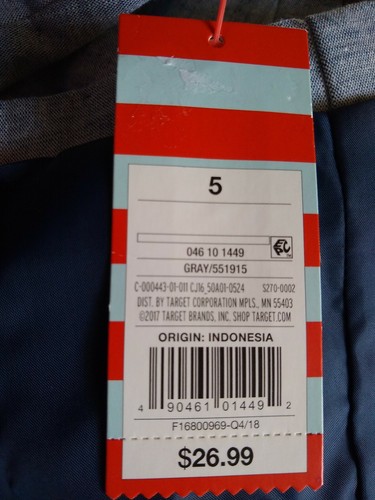 Cat & Jack Boy's Chest Pocket Two Button Closure Gray Grey Suit Coat Size 5 - Picture 10 of 12