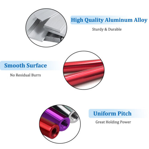 M3 OD=5 Aluminum Round Threaded Standoff Spacer Sleeve Rod Long Nuts Connector - Picture 2 of 12