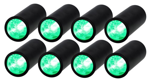 Rockville 8 PACK MINI HALO BLACK DJ Wash Lights+Bag, Wireless DMX/Rechargeable - Picture 2 of 11