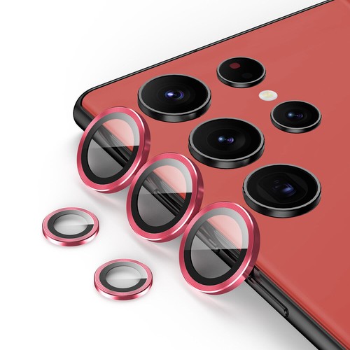 Samsung Galaxy S23 Ultra S23Plus Tempered Glass Camera Lens Protector Metal Ring - Picture 13 of 14